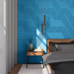 Liege mural TURQUOISE 3D STRIPE