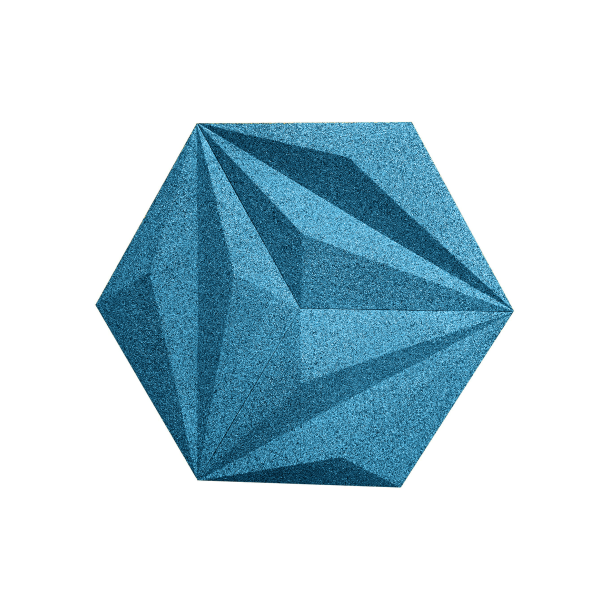 3D LINE T&Uuml;RKIS - dekorative und exklusive Korkwand