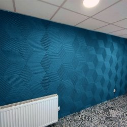 Liege mural TURQUOISE 3D STRIPE