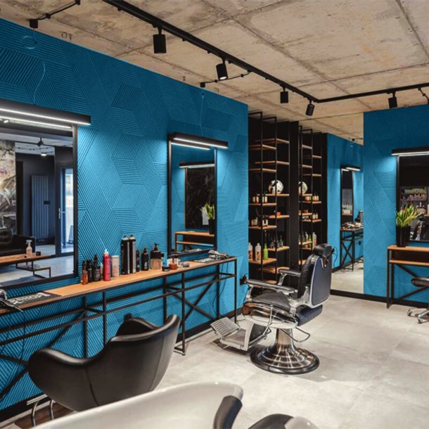 Liege mural TURQUOISE 3D STRIPE