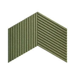 Unique and decorative GREEN cork wall tiles 3D STRIPE