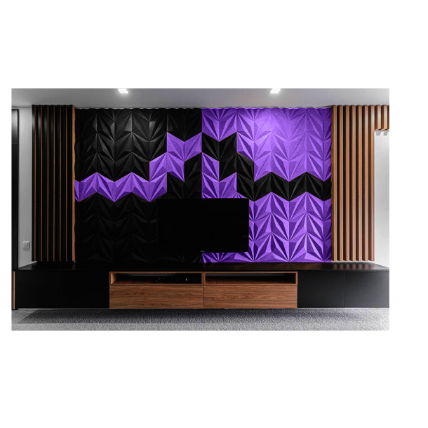 3D LINE LILA - dekorative und exklusive Korkwand