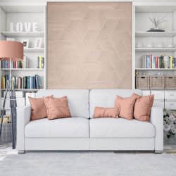 3D STRIPE WEISS - exklusiver und dekorativer Wandkork (in Anlehnung an RAL 9001)