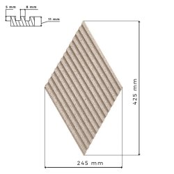 3D STRIPE WEISS - exklusiver und dekorativer Wandkork (in Anlehnung an RAL 9001)