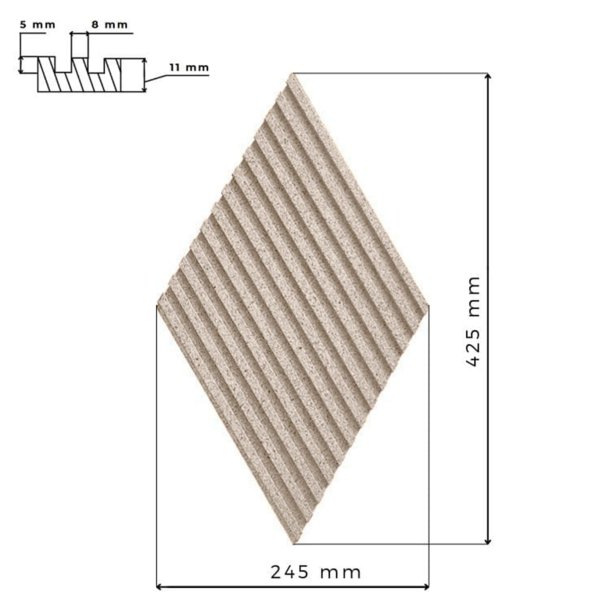 3D STRIPE WEISS - exklusiver und dekorativer Wandkork (in Anlehnung an RAL 9001)