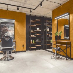 Decoratieve kurkwand GEEL 3D STRIPE