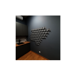 Kor&#311;is sien&#257;m MELN&#256; (RAL 7021) 3D HONEYCOMB