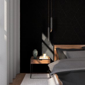 Korķis sienām MELNĀ (RAL 7021) 3D STRIPE