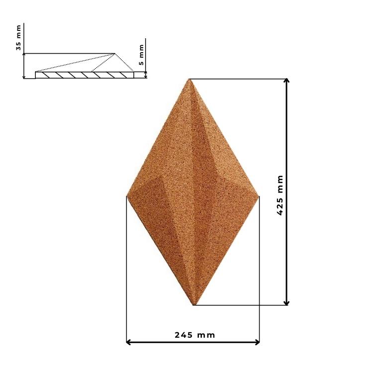 Decorative agglomerated self-adhesive hexagon DECORK CORK-line - Cork  designer DECORK wall tiles - Experts in cork products!